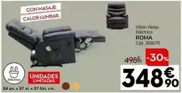 Conforama Sillón relax eléctrico roma oferta