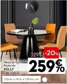 Conforama Mesa de comedor redonda kelly oferta