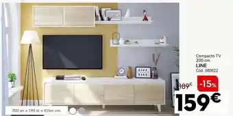 Conforama Compacto tv 200 cm/ line oferta