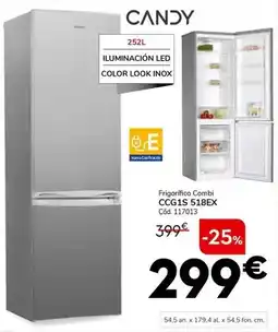 Conforama Candy - frigorifico combi cc61s 518ex oferta