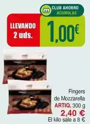Masymas Artiq - fingers de mozzarella oferta