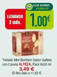 Masymas Alteza - helado mini bombon sabor galleta con canela oferta