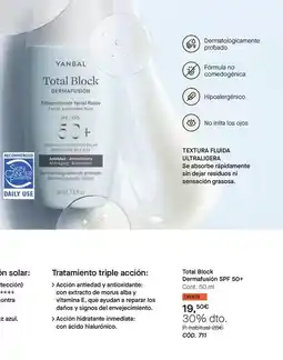 Yanbal Yanbal - total block dermafusion spf 50+ oferta