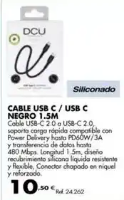 Coferdroza Dcu - cable usb c/ usb c negro 1.5m oferta