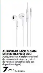Coferdroza Auricular jack 3,5mm stereo blanco dcu oferta