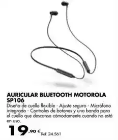 Coferdroza Motorola - auricular bluetooth sp106 oferta
