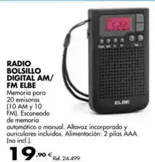 Coferdroza Elbe - radio bolsillo digital am/ fm oferta