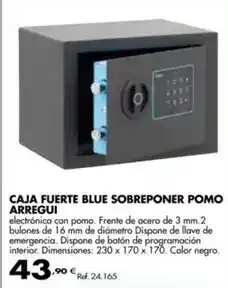 Coferdroza Arregui - caja fuerte blue sobreponer pomo oferta