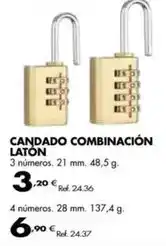 Coferdroza Candado combinación laton oferta