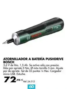 Coferdroza Bosch - atornillador a batería pushddrive oferta