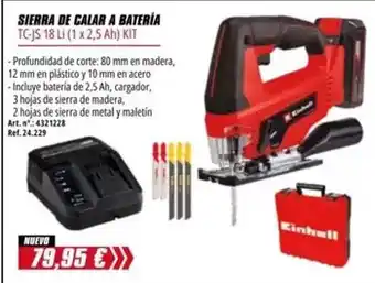 Coferdroza Einhell - sierra de calar a bateria oferta