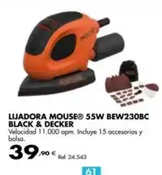 Coferdroza Black & decker - lijadora mouse 55w bew230bc oferta