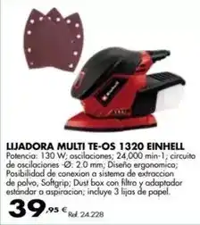 Coferdroza Einhell - lijadora multi te-os 1320 oferta