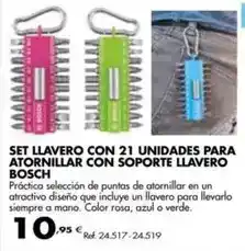 Coferdroza Bosch - set llavero con 21 unidades para atornillar con soporte llavero oferta