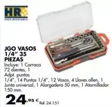 Coferdroza Hr - jgo vasos 1/4 35 piezas oferta