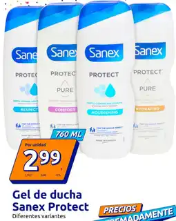 Action SANEX Gel de ducha Protect oferta
