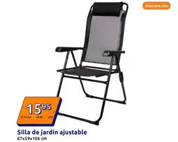 Action Silla de jardín ajustable 67x59x106 cm oferta