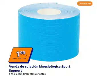 Action Venda de sujeción kinesiológica Sport Support oferta