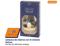 Action DELUXA Lámpara de chakras con 8 cristales oferta