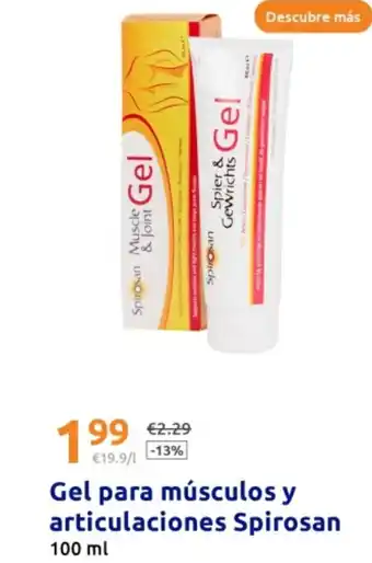 Action Gel para músculos y articulaciones Spirosan oferta