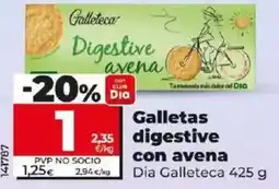 Dia Dia galleteca - galletas digestive con avena 425 g oferta