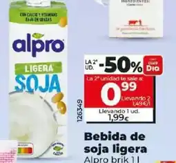 Dia Alpro - bebida de soja ligera brik 1 l oferta