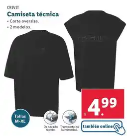 Lidl Crivit - camiseta técnica oferta