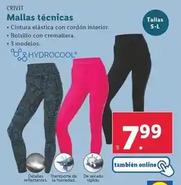 Lidl Crivit - mallas tecnicas oferta