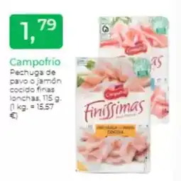Supermercados Tu Super Campofrío - pechuga de pavo o jamon cocido finas lonchas oferta