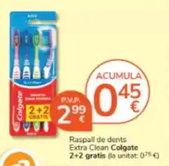 Consum Colgate - raspall de dents extra clean oferta