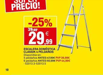 Bricoking Escalera Doméstica Classik 4 Peldaños oferta