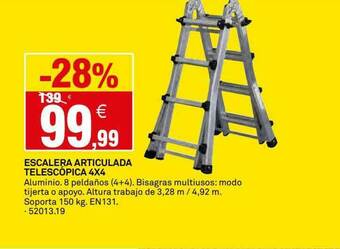 Bricoking Escalera Articulada Telescópica 4x4 oferta