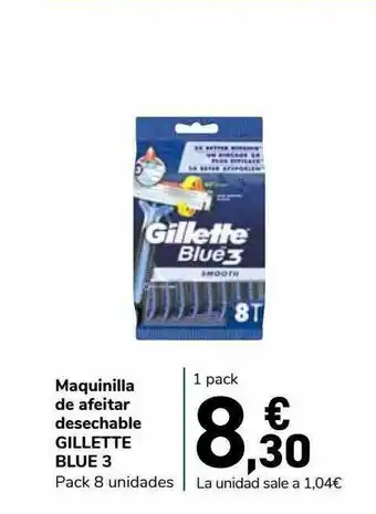Carrefour Express Maquinilla De Afeitar Desechable Gillette Blue 3 oferta