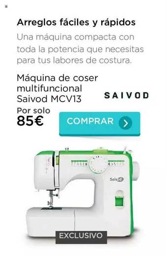 Máquina De Coser Multifuncional Saivod Mcv13