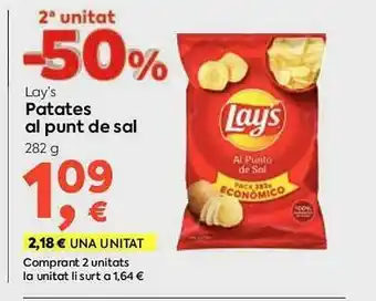 SPAR 2a Unitat -50% Lay's Patates Al Punt De Sal oferta