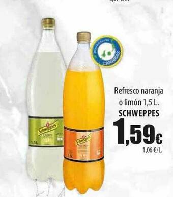 SPAR Lanzarote Refresco Naranja O Limón Schweppes oferta