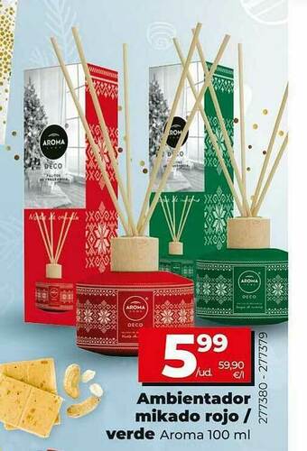 Dia Supermercados Ambientador Mikado Rojo Verde Aroma oferta