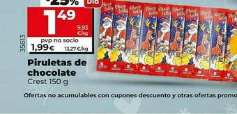 Dia Supermercados Piruletas De Chocolate Crest oferta