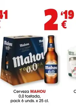 TOP Cash & Carry MAHOU Cerveza 0,0 tostada oferta