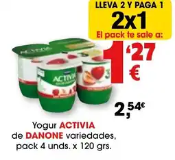 TOP Cash & Carry ACTIVIA DE DANONE Yogur variedades oferta