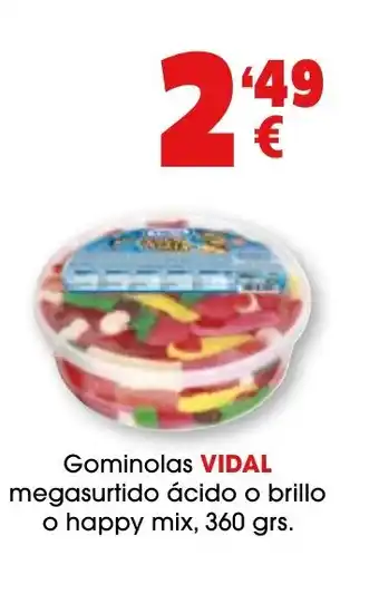 TOP Cash & Carry VIDAL Gominolas megasurtido acido o brillo o happy mix oferta