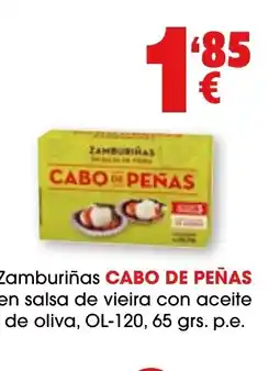 TOP Cash & Carry CABO DE PEÑAS Zamburiñas en salsa de vieira con aceite de oliva oferta