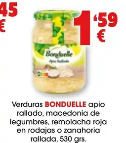 TOP Cash & Carry BONDUELLE Verduras apio rallado macedonia de legmbres remolacha roja en rodajas o zanahoria oferta