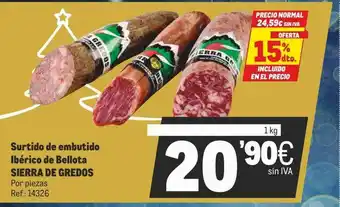 Makro 15% Dto. Surtido De Embutido Ibérico De Bellota Sierra De Gredos oferta