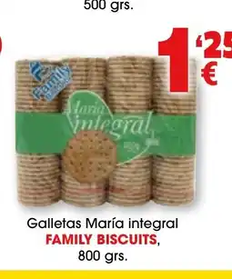 TOP Cash & Carry FAMILY BISCUITS Galletas María integral oferta