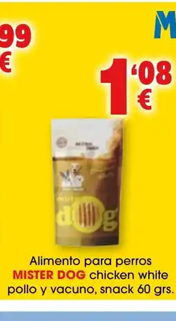 TOP Cash & Carry MISTER DOG Alimento para perros chicken white pollo y vacuno snack oferta