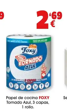 TOP Cash & Carry FOXY Papel de cocina Tornado Azul oferta