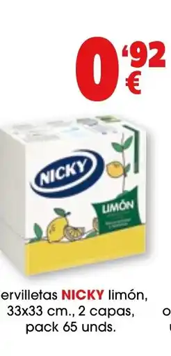 TOP Cash & Carry NICKY Servilletas limon oferta