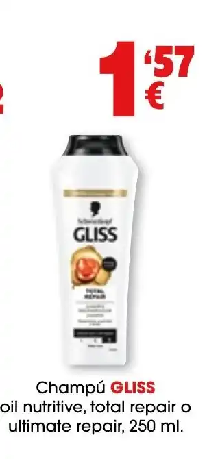TOP Cash & Carry GLISS Champú oil nutritive, total repair o ultimate repair oferta