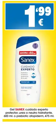 TOP Cash & Carry SANEX Gel cuidado experto protector urea o neutro hidratante oferta